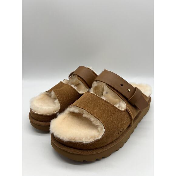 UGG Greenport Strap Slide Chestnut 1167611 Women's Size 8 New - Picture 10 of 12